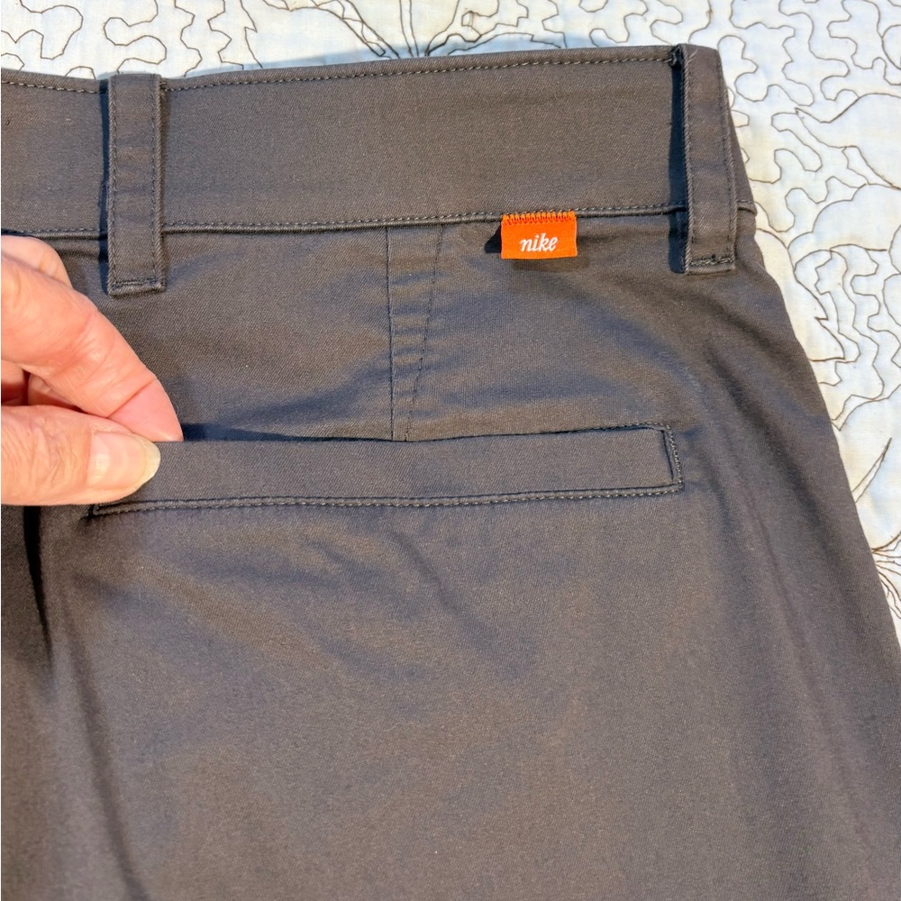 NIKE Dri- Fit Flat Front Classic Pants in Gray Mens Size 34x30💚 - Picture 8 of 13